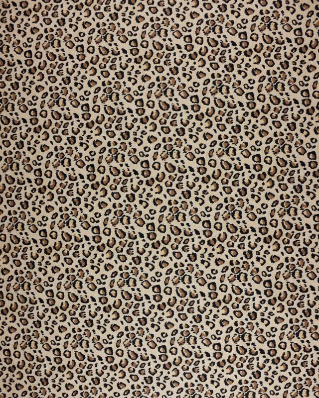  Leopard cotton poplin Sand - Tissushop